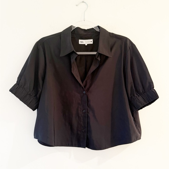 Zara Pleated Yoke Shirt - Picture 3 of 9